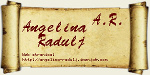Angelina Radulj vizit kartica